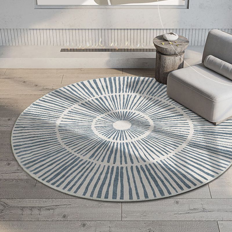 Chic Modern Area Carpet Stripe Pattern Polyester Area Rug Stain Resistant Rug for Home Decor