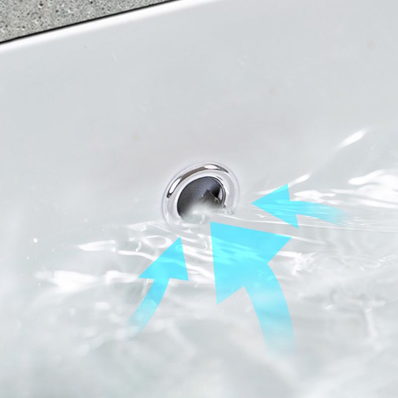 Undermount Bathroom Sink Modern Style Overflow Hole Design Ceramic Bathroom Sink