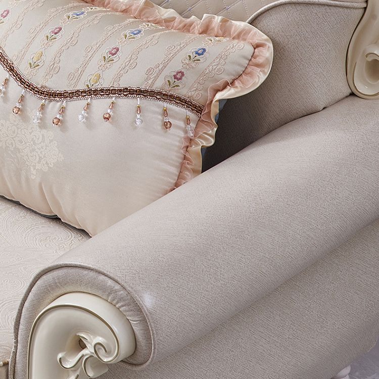 68" Wide French Country Sectional Sofa Leather Sleeper Sectional