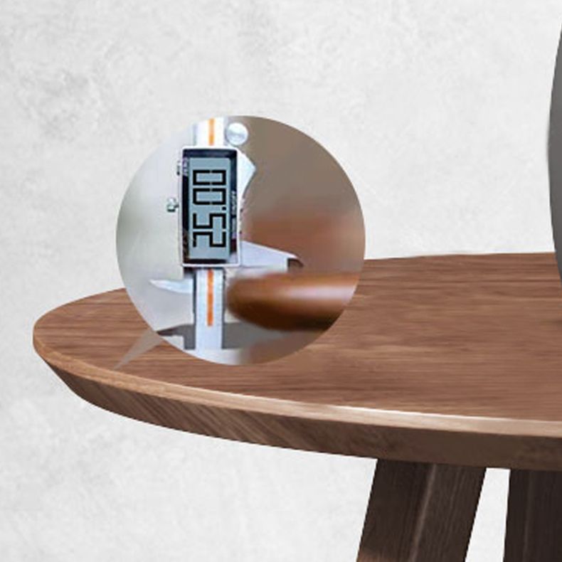 25.6" Tall Scandinavian Sofa Side Accent Table Wooden Round Side End Table