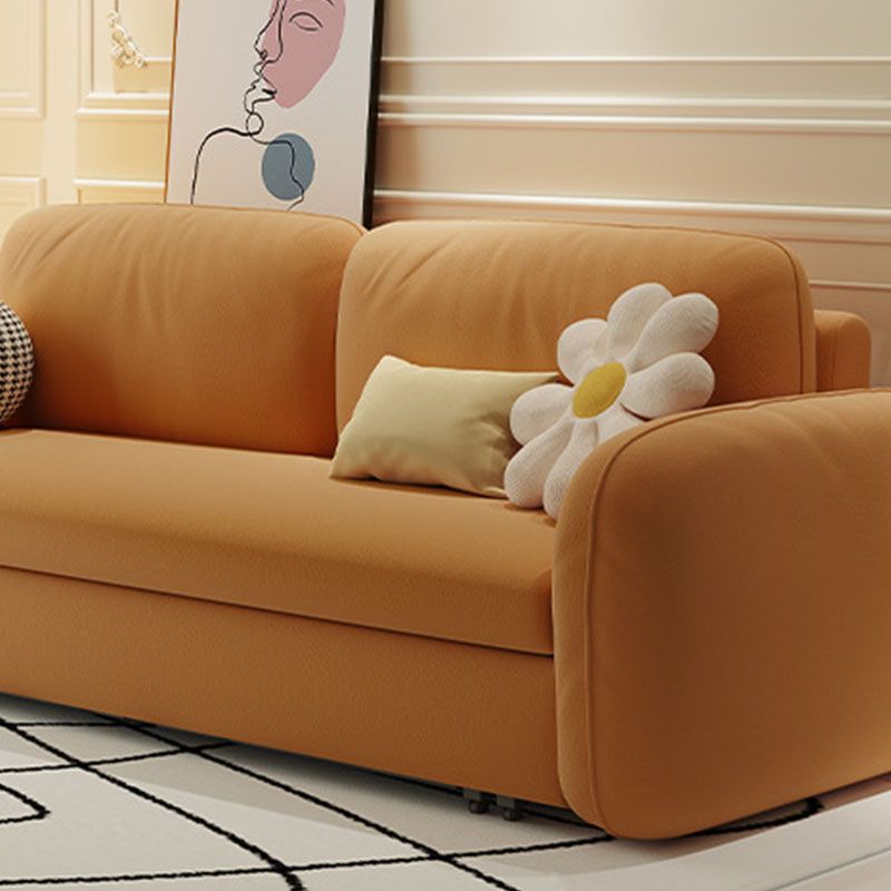 Contemporary Solid Color Sofa Bed Stain Resistant Sofa for Living Room