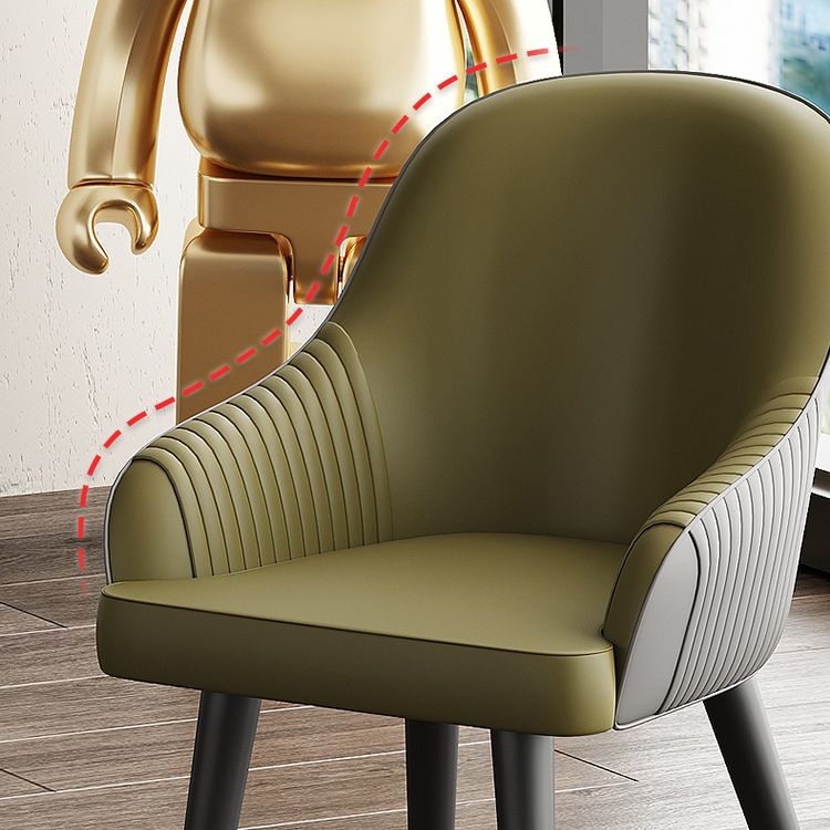 Sillas de comedor de cuero sintético Glam, silla lateral tapizada para uso en restaurantes
