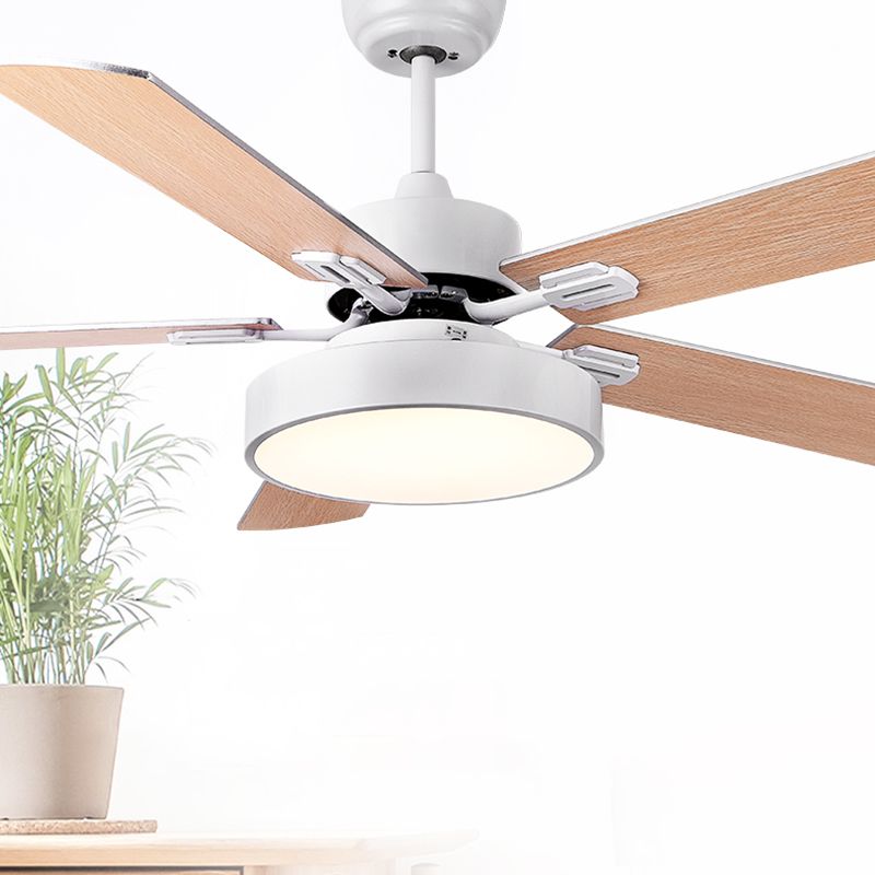 Unique Shape Ceiling Fan Light Kids Style Metal 1-Light Ceiling Fan Lamp for Living Room