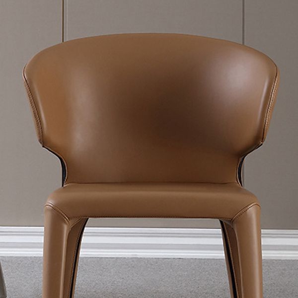 Designer Style Home Wingback Chair Leather Matte Finish Dining Chair