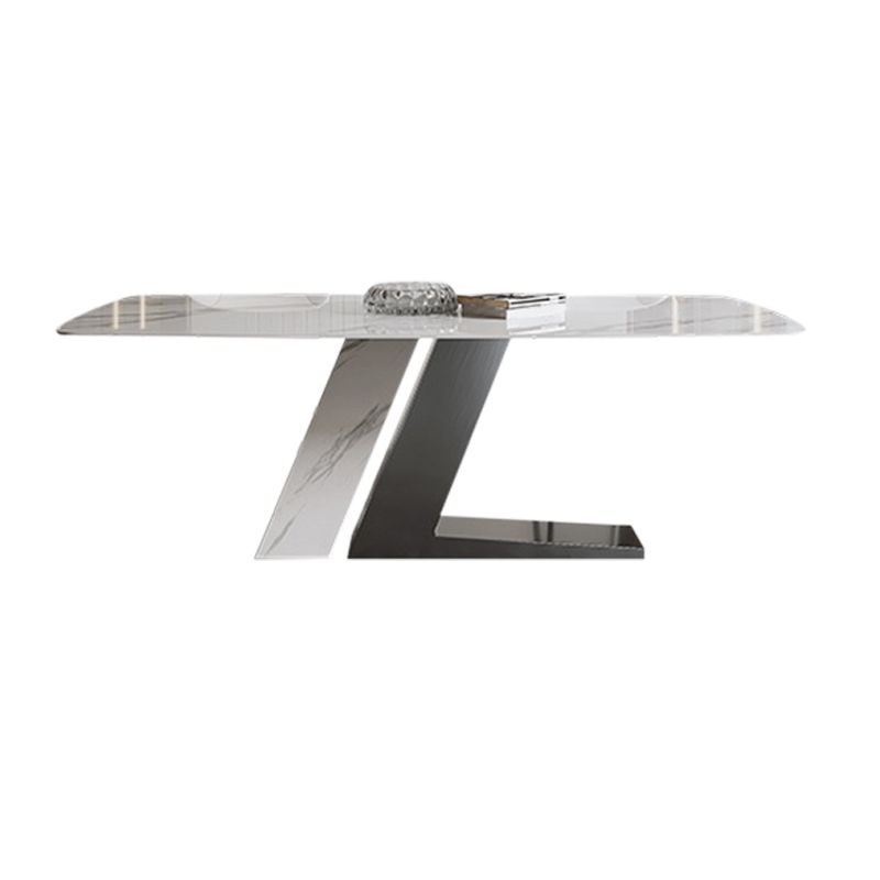 Glam Dining Rectangle Table Dining Sintered Stone Table for Home Use