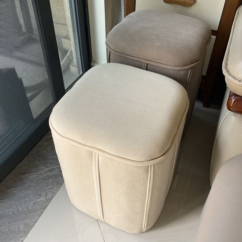 Fade Resistant Cube Ottoman Tufted Velvet Square Solid Color Modern Indoor Ottoman