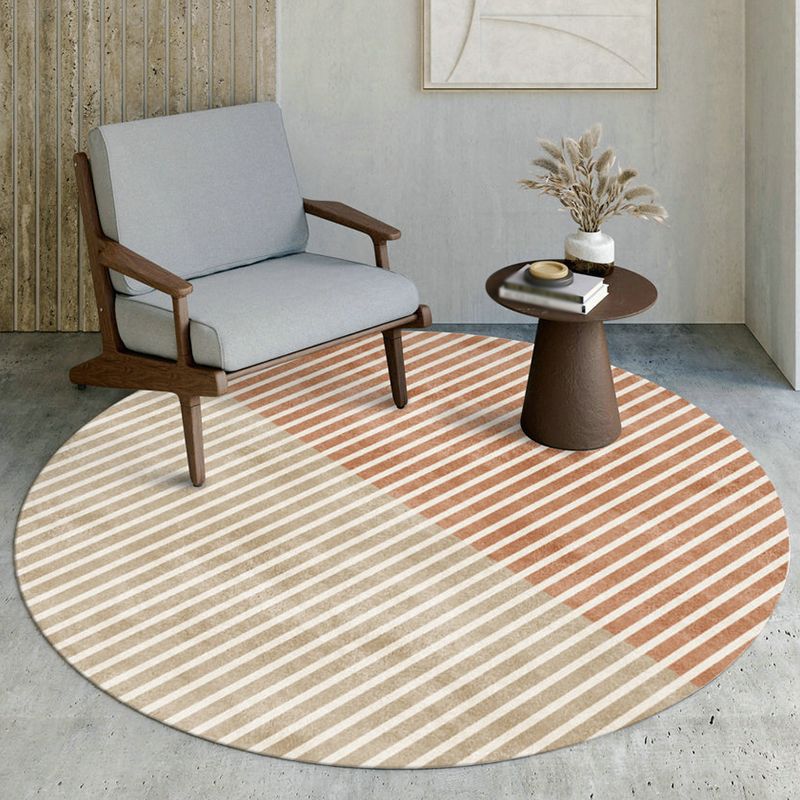 Modern Living Room Area Rug Abstract Pattern Polyester Area Carpet Non-Slip Backing Rug