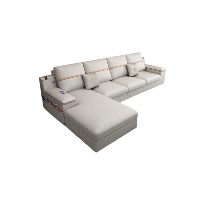 Divano posteriore cuscino da 4 posti 109 "l x 65" W x 35,5 "Herma incassati H sezionale con archiviazione