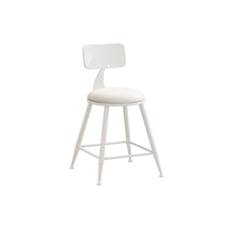 Industrial Iron Bar Stool Bar Height Armless Stool with Cushion