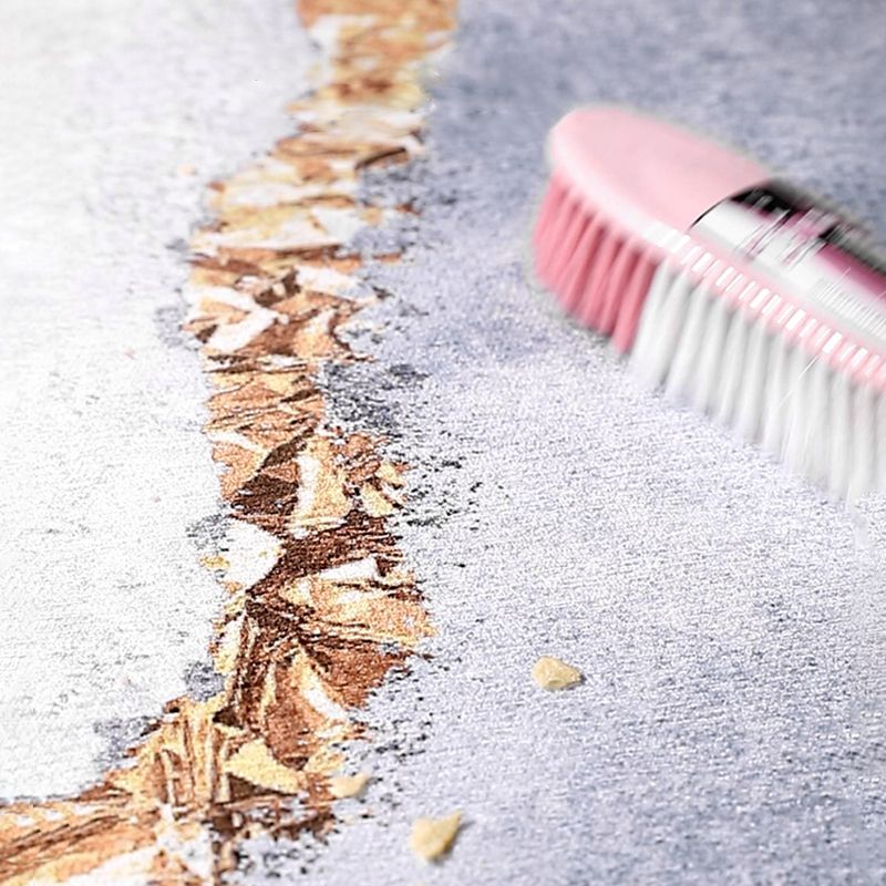 Simplicity Abstract Ink Printed Rug Gray Tone Polyester Area Carpet Easy Care Rug for Living Room