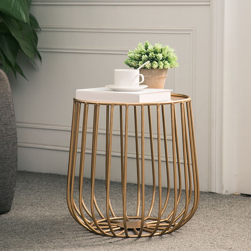 Mid-Century Modern 2 Piece Bunching Tables with Iron Tray Top