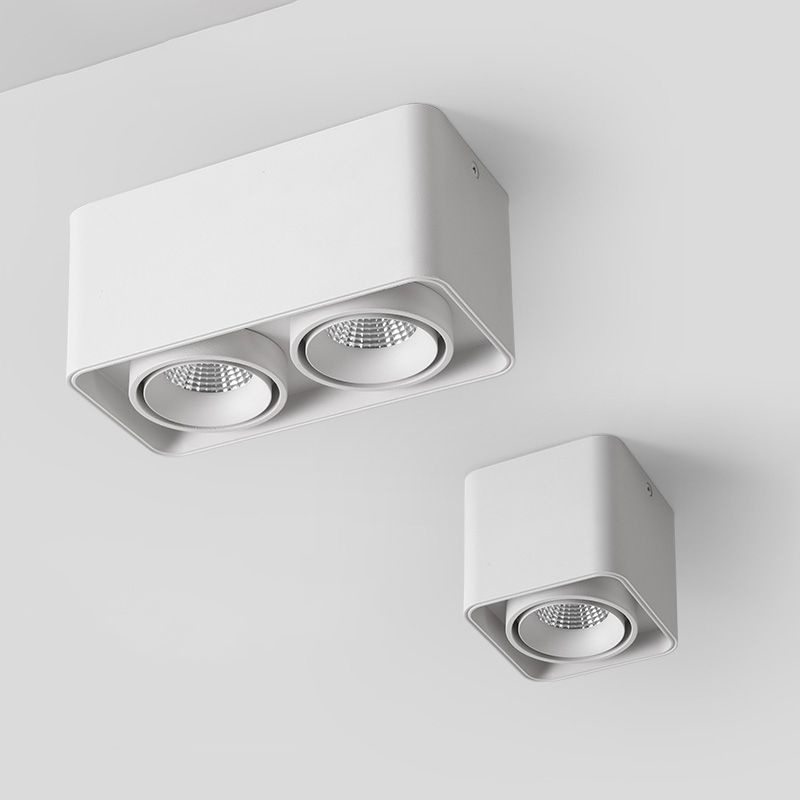 Geometry Shape LED Ceiling Lamp Modern Simple Style Aluminium Flush Mount for Aisle