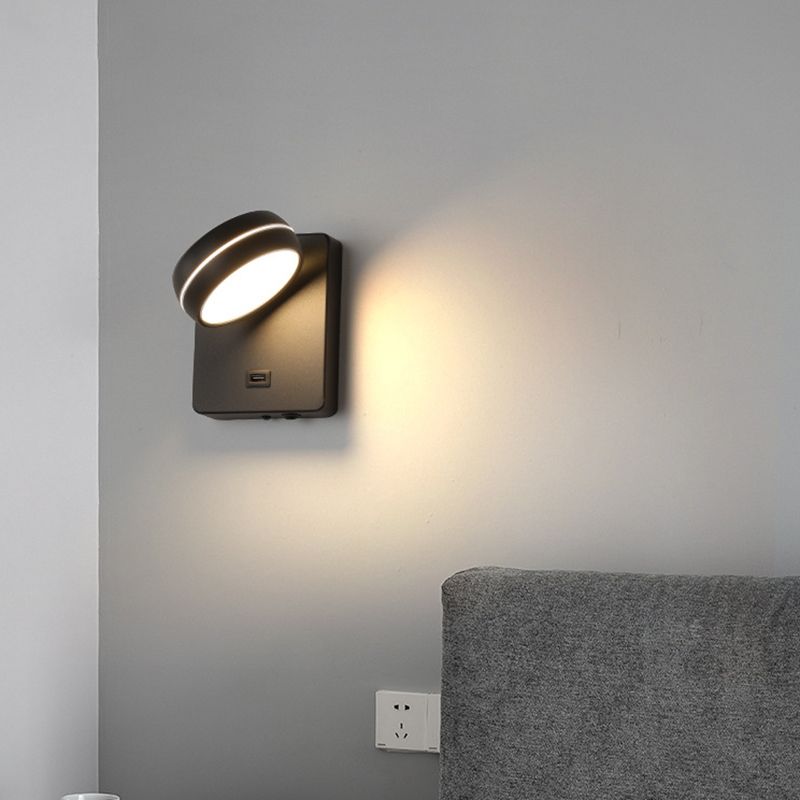 Metal Geometric Wall Sconce Contemporary 1 Light Wall Light Fixture for Bedroom