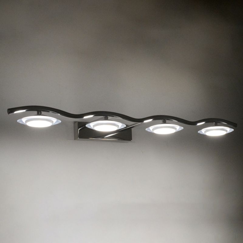 Chrome Wall Lamp Sconce Modern Acrylic Sconce Light Fixture for Bathroom