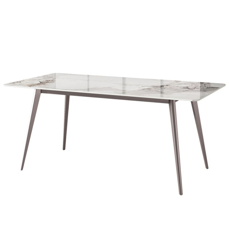 Modern 1/3/4/5/7 Pieces Dinette Set with White Sintered Stone Rectangle Dining Table Set