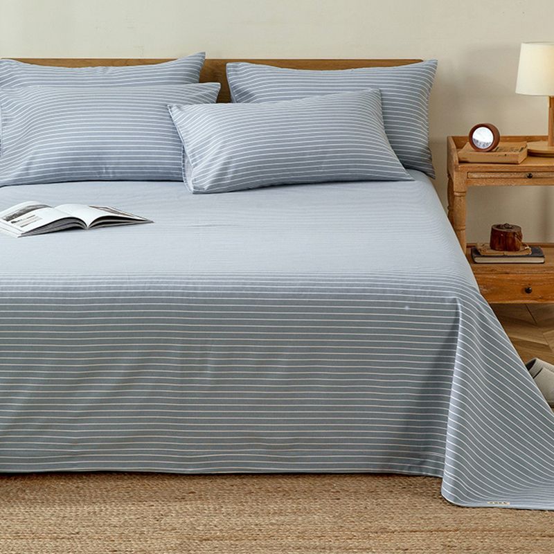 Vintage Bed Sheet Striped Print 100 Cotton Fade Resistant Bed Sheet