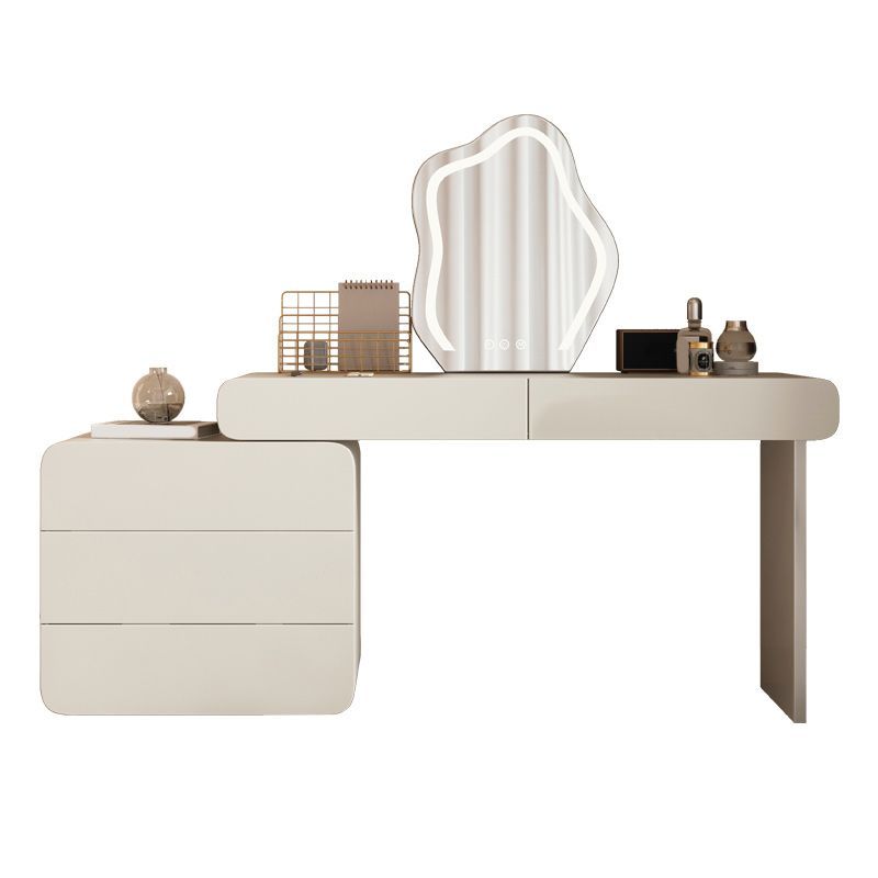 Scandinavian Vanity Set White Bedroom Mirror Vanity Dressing Table