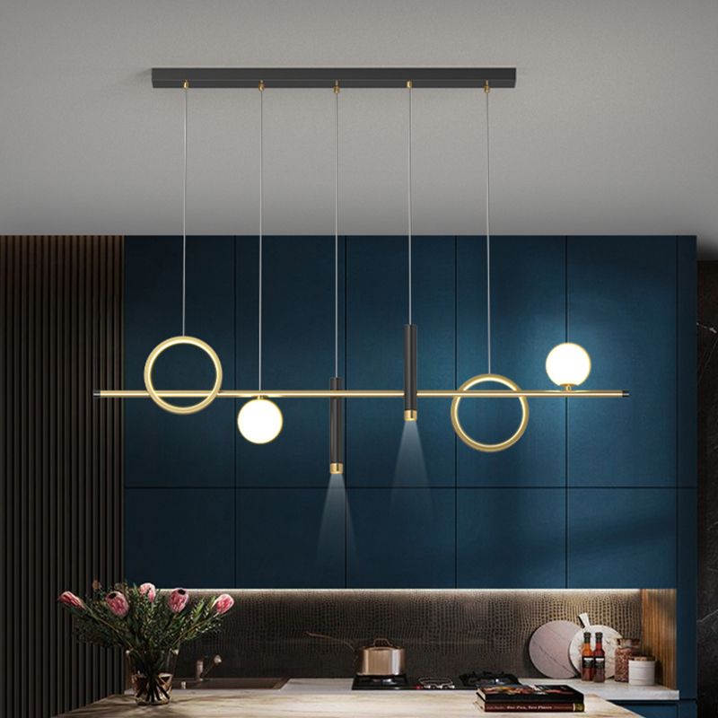 Nuevo lámpara de lámpara lineal de lámpara de lámpara lineal de la isla de aluminio moderno para la sala de deding