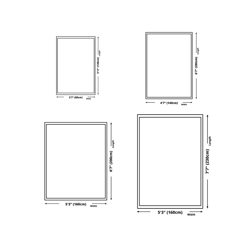 Rapis moderne Black MODER POLYESTER Tapis lavable pour le salon