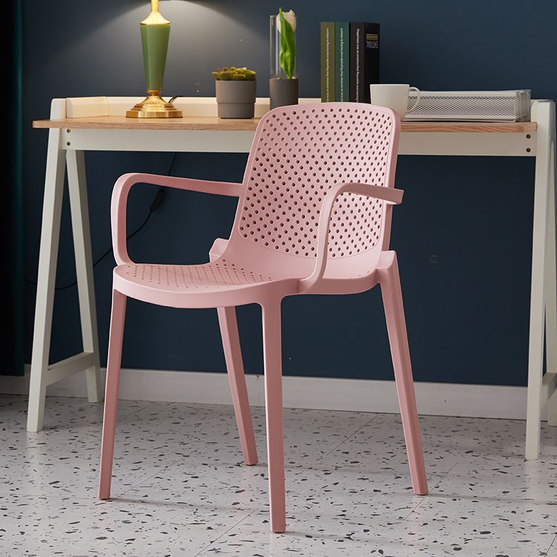 Fauteuil de salle à manger intérieur-extérieur moderne, fauteuil de salle à manger en plastique multicolore