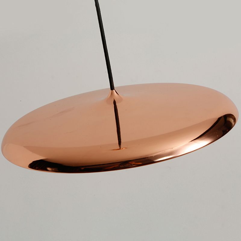 Rose Gold eigentijdse druppel hanger Slim 1-licht metalen plafondlicht voor eetkamer