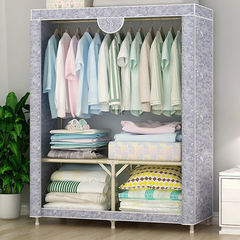 Contemporary Style Wardrobe Steel Bedroom Wardrobe Closet with Door