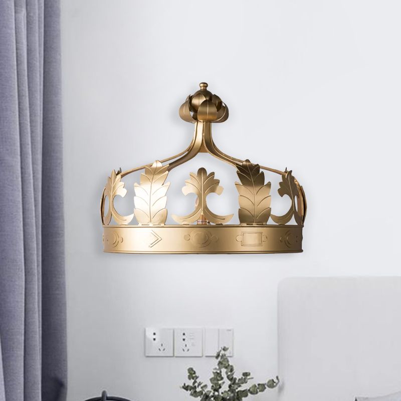 Crown Bedroom Wall Murd Light Metal Vintage 3 LILLES