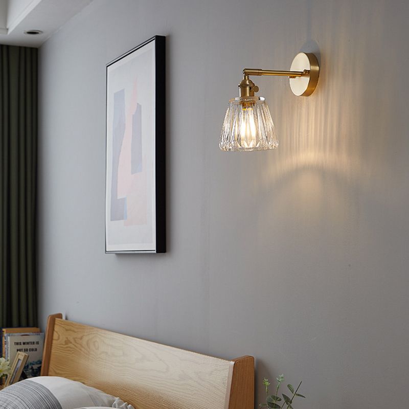 Ultramoderne beker wand gemonteerde lampen helder glazen wandmontage verlichtingsarmatuur voor slaapkamer