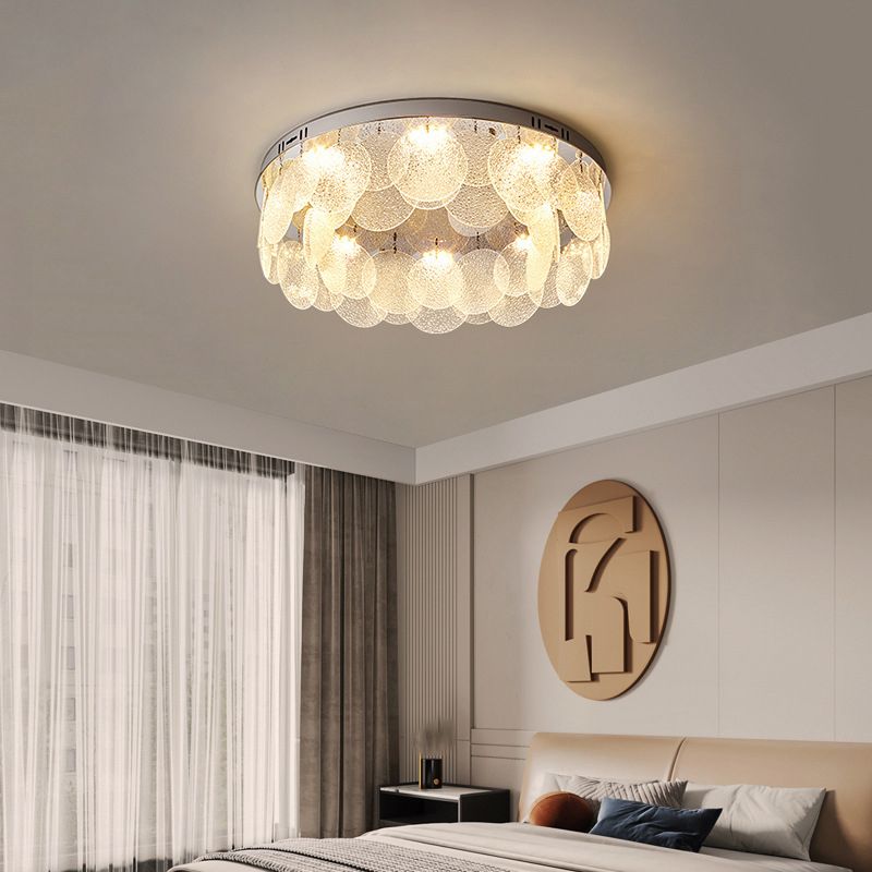 Silver Modernism Flush Mount Lighting LED Ceiling Light for Bedroom