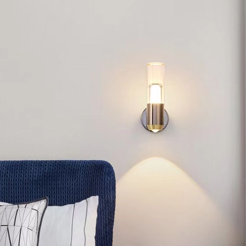 Modernism Wall Sconce Cylinder Sconce Lighting with Metal for Bedroom