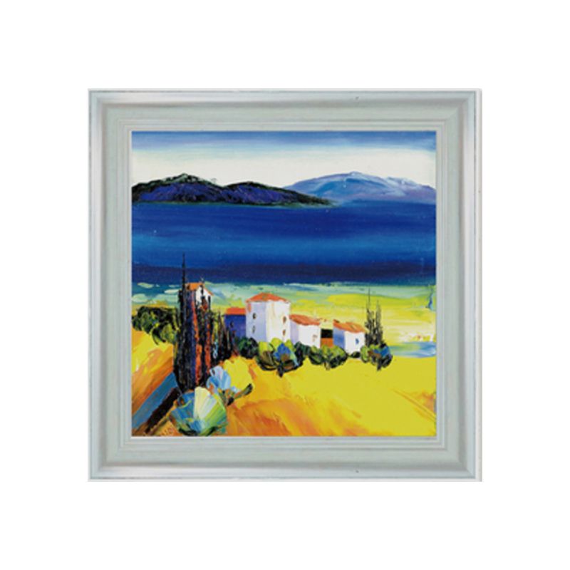 Sanfte Farben, ländliche, gewickelte Leinwandgemälde, Berglandschaft, Wanddekoration für die Küche