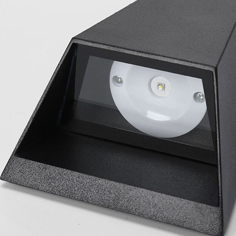 Zeitgenössische schwarze Wandleuchte geometrische Wandscheibe mit Aluminium für draußen