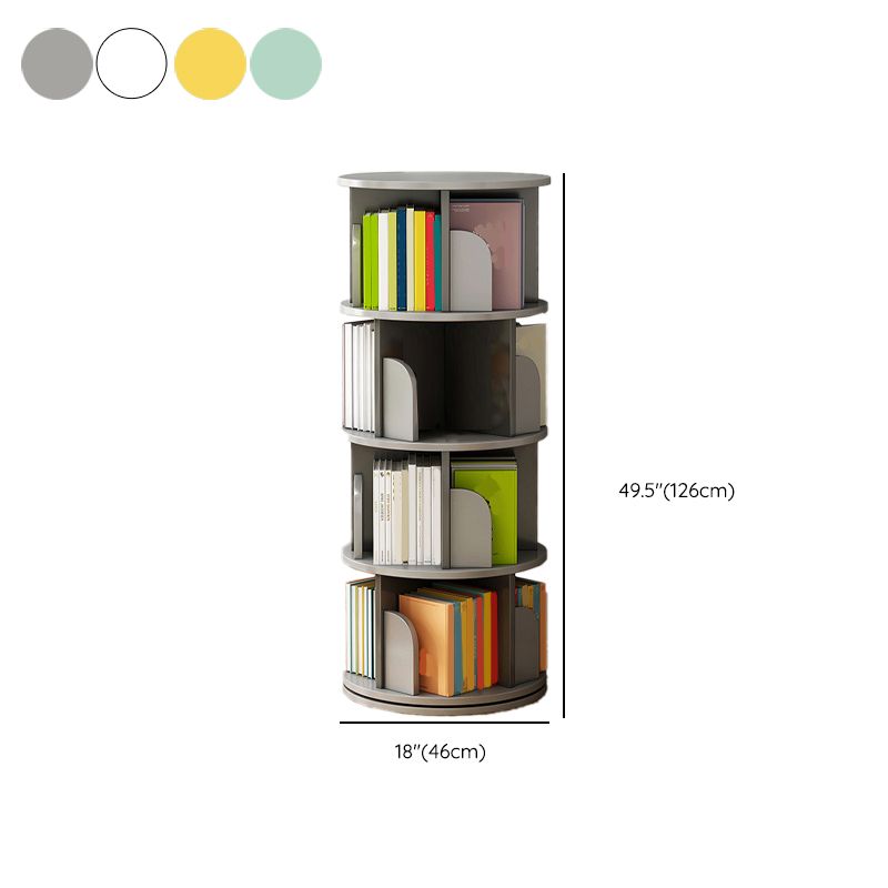 Engineered Wood Closed Back Bookcase Scandinavian Standard Bookshelf