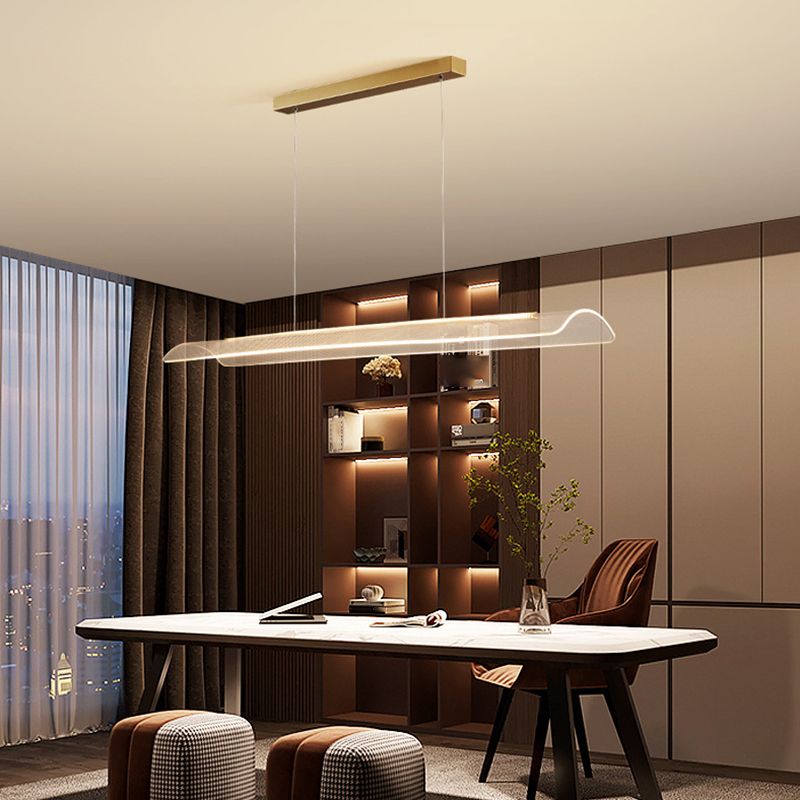 Modern LED Island Lighting Fixture Creative Acrylic Pendant Light for Dining Room