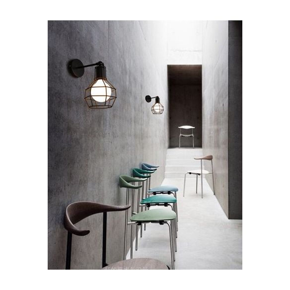 American Industrial Style Shaded Sconce Wall Light Metal 1 Light Sconces