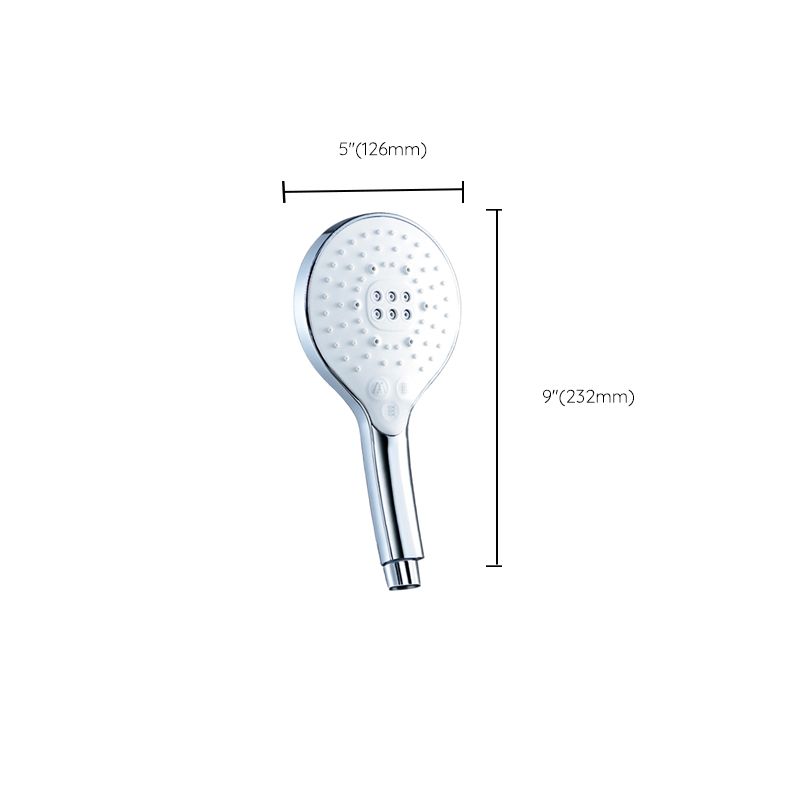 Round Self-Cleaning Hand Shower Adjustable Spray Pattern Wall-Mount Hand Shower