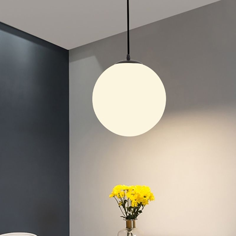 Moderner Stil Kugelform Pendelleuchte Glas 1 Licht anheizen Licht für Esszimmer