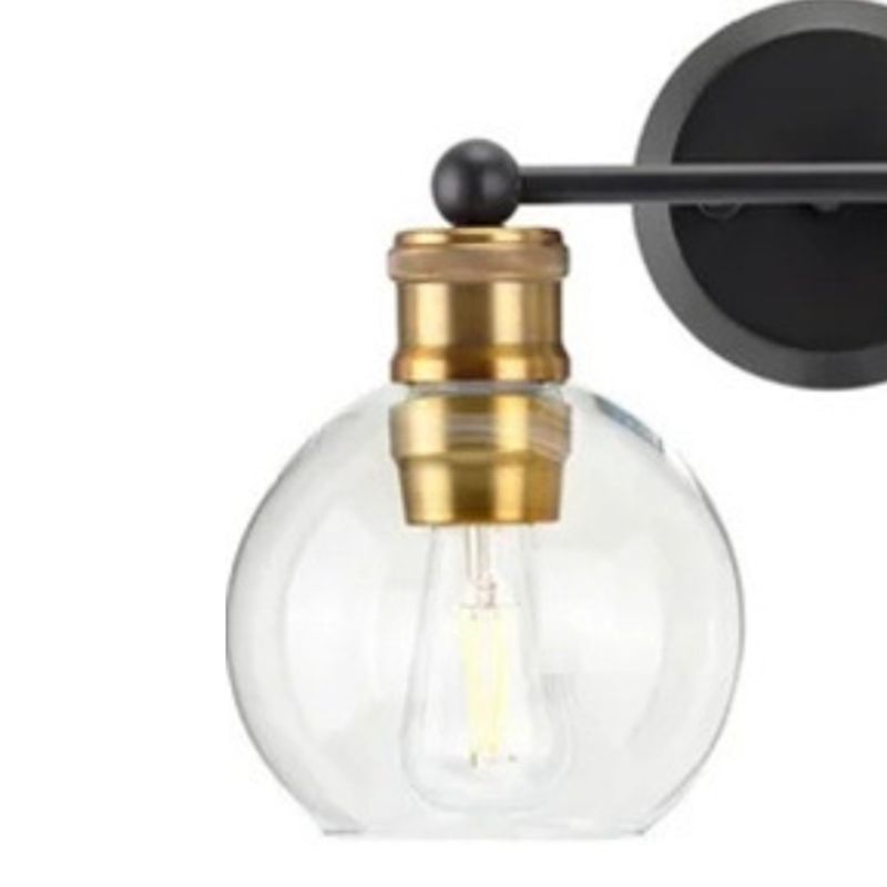 Glass Shaded Bath Vanity Lighting Industrial Black/white Light for Bathroom