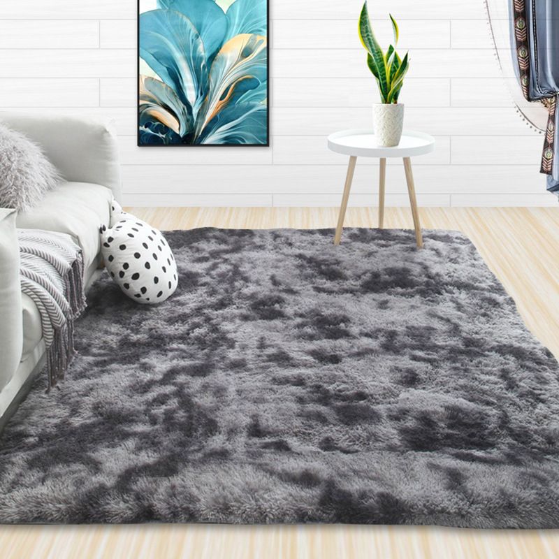 Simple Tie Dye Living Room Rug Polyester Carpet Anti-Slip Washable Area Rug for Decoration