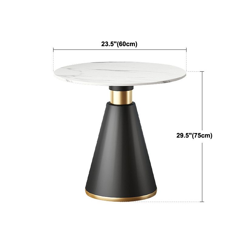 Metal Traditional Luxury Round Indoor Table Sintered Stone Top Table for Home
