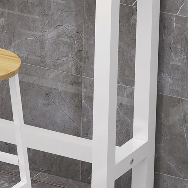 Contemporary Bar Dining Table Rectangle Bar Table with Trestle Base