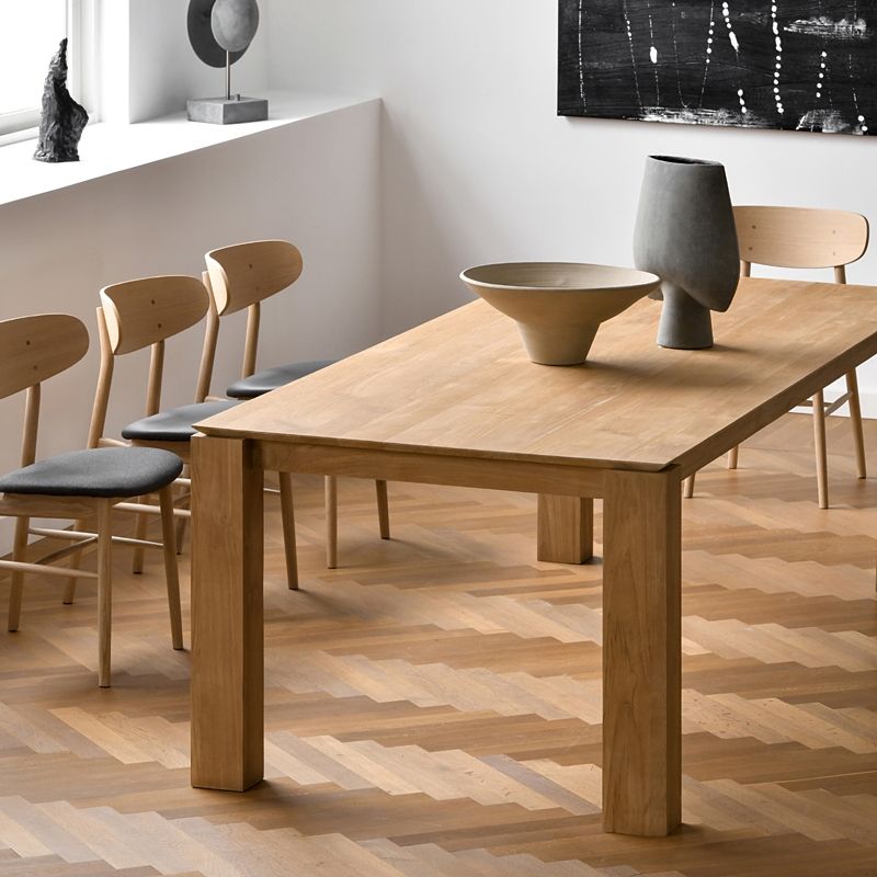 Rectangle 4 Legs Furniture Solid Wood Mid-Century Table for Dining Room