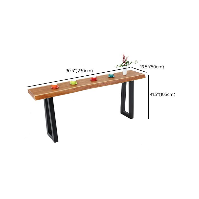 Industrial Style Pub Dining Set 1/2/5 Pcs Rectangular Solid Wood Pub Set for Home