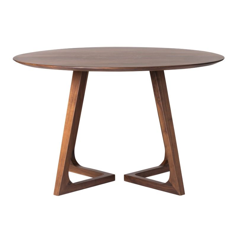 Vast hout dubbele voetstuk dinette tafel eenvoud eettafel ronde voor thuis