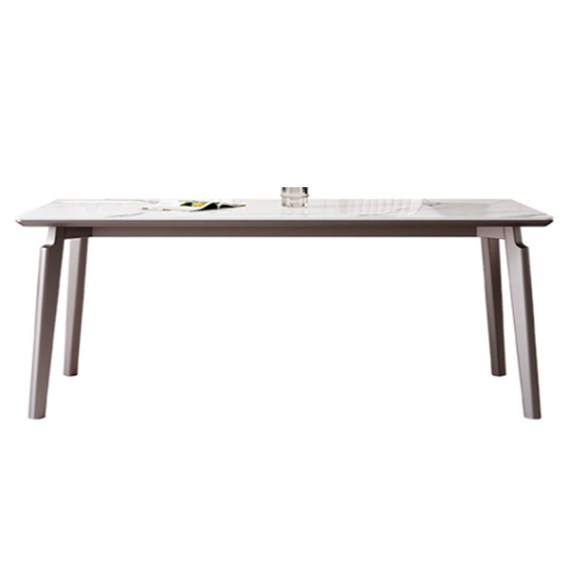 Modern Sintered Stone Top Table Rectangle Table with Metal Base