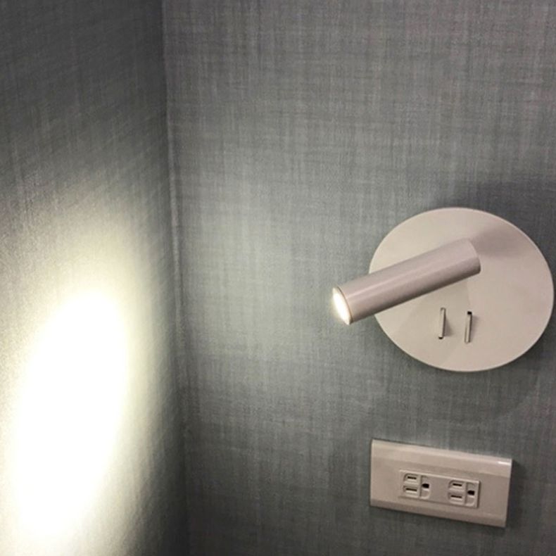 Lámpara de lectura de sombra de metal de matriz de estilo de estilo contemporáneo para el dormitorio