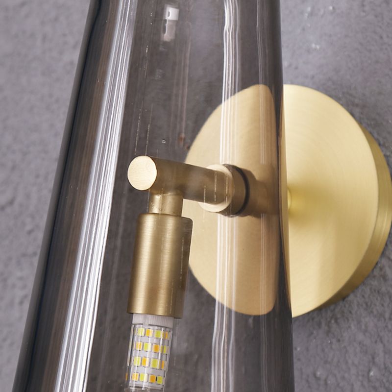 Minimalist Shaded Wall Lighting Fixture Glass Bedroom Wall Mounted Light Fixture