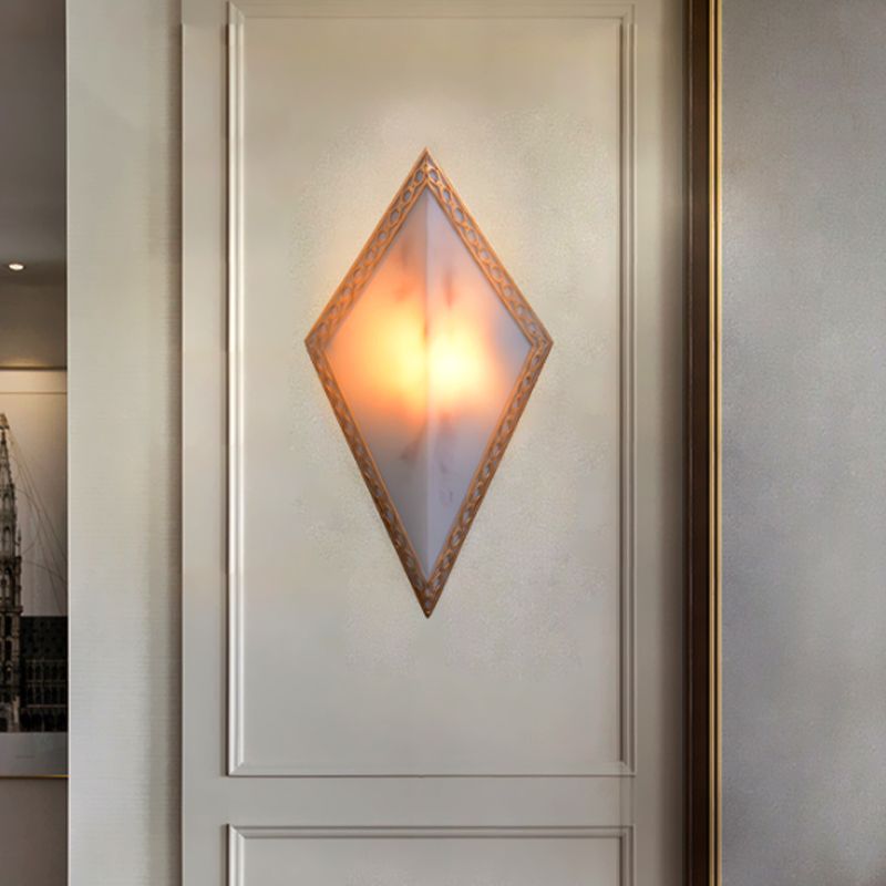 16"/19" H Panel Plastic Wall Mount Lighting Traditional 1 Light Living Room Flush Mounted Lamp in White