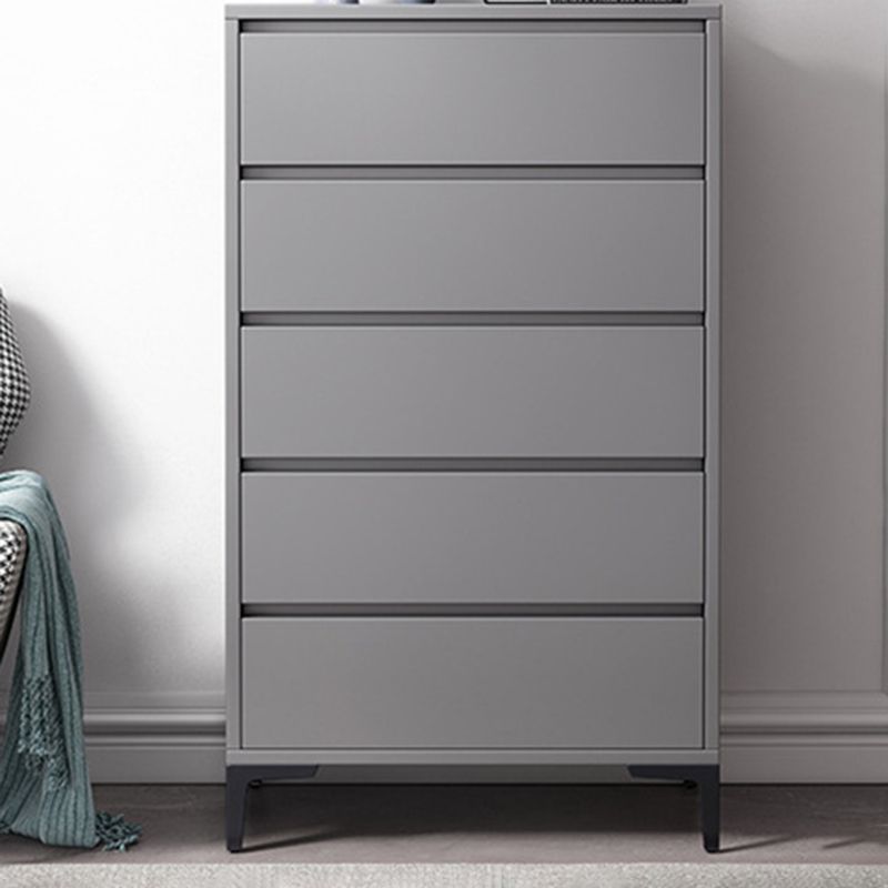 Contemporary Rectangle Accent Chest, Wooden Chest in Grey with Drawers