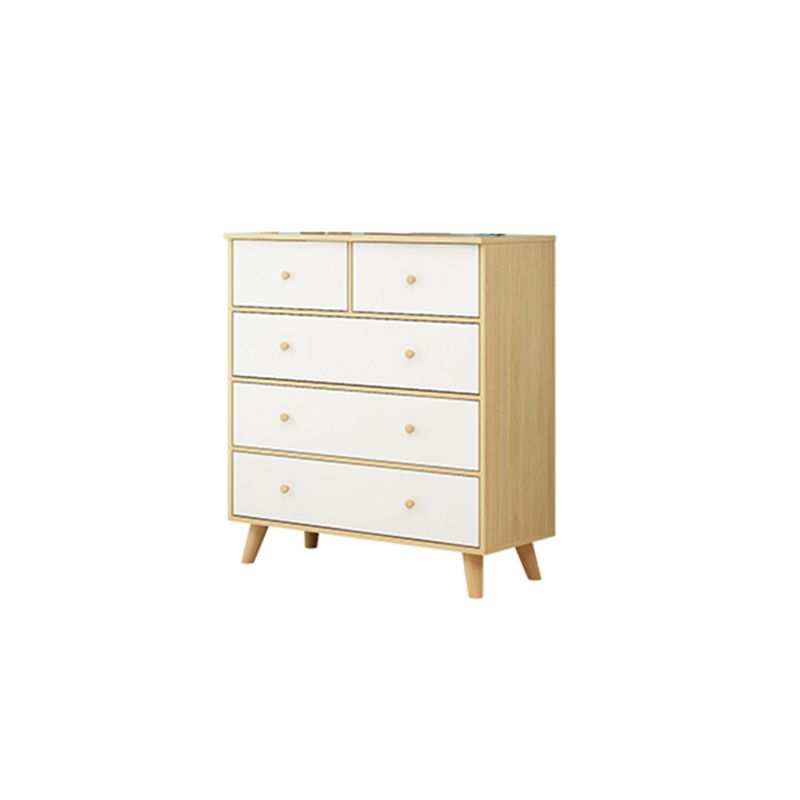 Contemporary 35.43" Tall Wooden Chest, Rectangle Accent Chest with Drawers